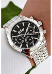 Resim Lee Cooper Gümüş-siyah Renk Çelik Kordon&kasa Fonksiyonlu Erkek Kol Saati 3atm Bileklik Sdlc003 Gümüş - Siyah 
