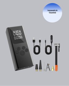 Resim fantastik store LED Işıklı Dijital Hava Pompası Araba Bisiklet Uyumlu - Lisinya 