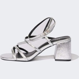 Resim DeFacto Kadın Yüksek Taban Suni Deri Topuklu Sandalet E2512AX25SMSR4 Gri 