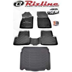 Resim Rizline Opel Astra J Hb 2010 Sonrası 3D Paspas+Bagaj Havuzu Seti 
