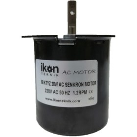 Resim İKON TEKNİK Ac Senkron Motor 68 Ktyz 1.2 Rpm 28w Viyol Motoru, Sabit Hızda Düşük Turlu Çevirme Motoru 