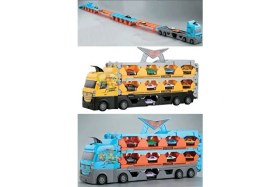 Resim Fırsat Oyuncak Dev Yarış Pistli Uzayabilen Oyuncak Araba Taşıyan Sürat Pistli Tır Taşıyıcı Tır Set Panda Anahtarlık 