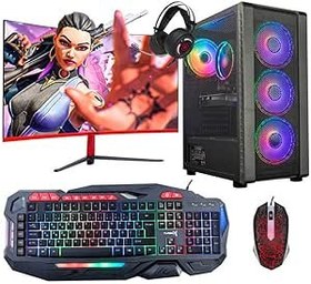 Resim Turbox Tx5151 i5 4440 16GB Ram 512GB SSD 4GB GTX1050Ti 23.6 Curved Oyuncu Bilgisayarı 