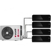 Resim Arçelik Mirror Siyah Multi Duvar Tipi 4+1 İnverter 9+9+12+12 30000Btu Klima 
