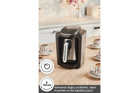 Resim Teknotrust Paslanmaz Çelik Türk Kahve Makinesi, 5 Fincan Kapasiteli, Şık ve Dayanıklı Tasarım 