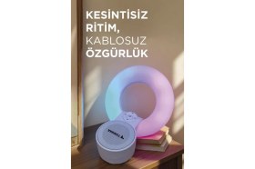 Resim Torima D65 Beyaz Rgb Işıklı Kablosuz Bluetooth Hoparlör 