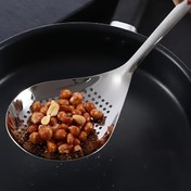 Resim 1 Adet Dayanıklı, Kolay Temizlenebilir Restoran Sınıfı Mutfak Araçları ve Malzemeleri Paslanmaz Çelik Süzgeç, Mutfak Mantı Erişte Balıkçılık Kaşığı Yağ Sökme Kızartma Süzgeci 