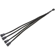 Resim Alfais 4987 4 Pin Fan Çoklayıcı Y Pwm Çoklayıcı Splitter Kablosu 4 Port 