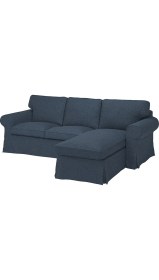 Resim IKEA Mavi Rahat Kanepe - Uzanma Koltuklu 3'lü Kanepe 