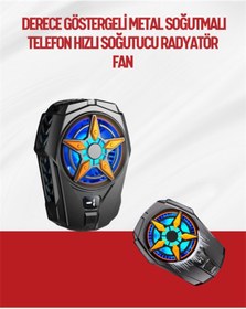 Resim TeknoKesgin Oyunlar İçin Telefon Soğutucu – 65-85 mm Uyumlu, Dijital Ekranlı 
