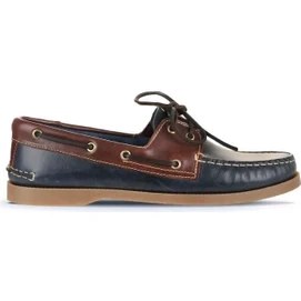 Resim Bueno Shoes Lacivert Kahve Deri Erkek Loafer 11M23299 