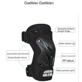 Resim Didadodo Motosiklet Koruyucu Dizlik - Siyah Yeşil, Kask İle Kombin Yeşil 