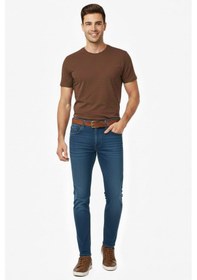 Resim Erkek Comfort Fit Jeans Pantolon 1101 Bgl-st05017 Koyu Mavi 