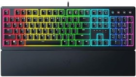 Resim Razer Ornata V3 - Düşük Profilli Oyun Klavyesi (Hibrit Mecha-Membran Anahtar, UV Kaplamalı Tuş Başlıkları, Manyetik Yumuşak Dokunuşlu Bilek Dayanağı, RGB Chroma) ABD Düzeni | Siyah 