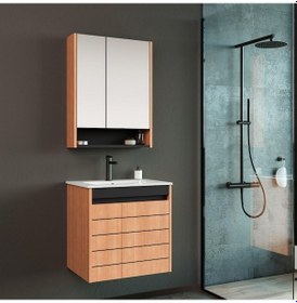 Resim Orka Ricato 60 Cm Mdf Morgana Kiraz Banyo Dolabı Takımı Çok Renkli 