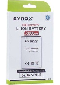 Resim Syrox Lg G4 / G4 Stylus / Bl-51Yf Batarya 