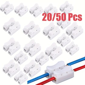 Resim 20/50 Adet CH2 CH3 Yaylı Hızlı Kablo Bağlantı Klipsi 2-Pin 3-Pin Elektrikli Sıkma Terminal Bloği 2/3 Çıkış LED Şerit için Kolay Takım 