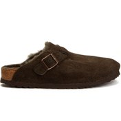 Resim Birkenstock Buckley Shearling Kahverengi Kadın Süet Terlik 