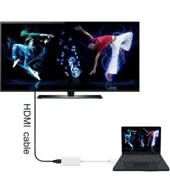 Resim Aogo Mini Displayport To HDMI Dönüştürücü Mini Dp HDMI Mini Display In HDMI Out Converter Thunderbolt 