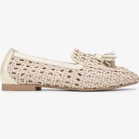 Resim Valmenti Armis Kadın Bej Hasır Hakiki Deri Loafer Ayakkabı 1029 1043 Bn Ayk Y24 Bej 