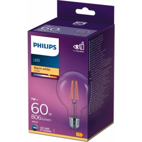 Resim PHILIPS 60W FILAMENT GLOBE AMPUL G93 SARI IŞIK 2700K 