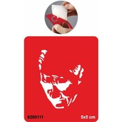 Resim Atatürk Geçici Dövme Kına Şablonu Tattoo Geçici Dövme Şablonları Kına Kalıpları 