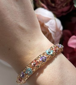 Resim Çiçek Kelepçe Bileklik 