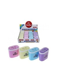 Resim Bu-Bu Kalemtıraş Dikdörtgen Çiftli Pastel Renk Mavi 