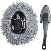 Resim Yuntech01 Küçük Boylu Gri Otomobil Fırça - Minik Mikrofiber Toz Temizleyici - Cam Ve İç Mekan Temizliği Aracı 