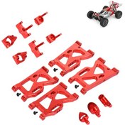 Resim Kosona Wltoys 144001 Rc Yarış Arabası İçin Yüksek Performanslı Alüminyum Süspansiyon Kolları Ve Direksiyon Takımı 