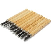 Resim Kuzgun Ticaret 10 Parça Ahşap Heykel Torna Keski Seti Torna Başlayanlar Için Profesyonel Oyma Seti ( Lisinya ) 