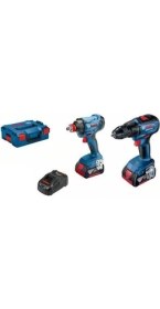 Resim Bosch GSR18V-50 Matkap + Gdx 180-LI Darbeli Somun Sıkma Üç Akülü (2X5.0AH - L-Boxx Çanta) 