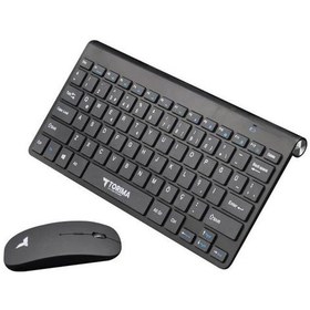 Resim Kablosuz Mini Klavye Mouse Set 2.5g Wireless Kablosuz Klavye Mouse Set Optik 