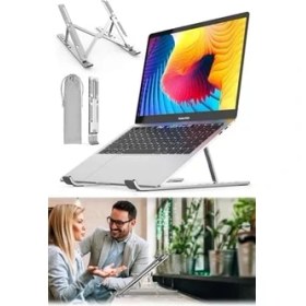 Resim Chermik Dizüstü Laptop Yükseltici Alüminyum Stand, Tek Beden, CHRMK12967, Gümüş, Erkek 