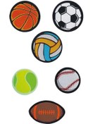 Resim Genel Markalar ÜTÜ İLE YAPIŞAN DOKUMA ARMA SETİ PATCH TOP, TOPLAR, FUTBOL, BASKETBOL, TENİS, VOLEYBOL TOPU 