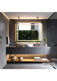 Resim Gleamira Günışığı Lazer Kumlamalı Lavabo & Banyo Aynası Dokunmatik Sensörlü 70 X 45 