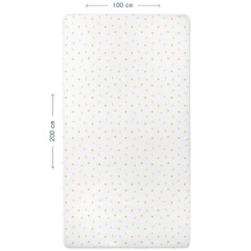 Resim Safari %100 Organik Pamuk Çocuk Lastikli Çarşaf 100 x 200 cm 