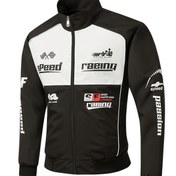 Resim Erkekler için İlkbahar/Sonbahar Motosiklet Ceketi - Sportif Renk Blok Tasarım ve Metalik Vurgular, Yüksek Boyun & Bol Kesim, Polyester Fermuarlı Ön Casual Sürüş Montu, Motosiklet Sürme Ekipmanı, Dış Giyim, Yüksek Yaka Ceket, Şık Bitiş 