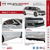 Resim Vw Golf 7 Arka Orta Tampon Difüzör Fiber/astarlı 2013 Ve Sonrası 