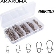 Resim 450 adet Paslanmaz Çelik Balıkçılık Döner saç tokası - Çift Kilitleme Pivot, Yüksek Tensil 10-39.6 Kg, Yem Bağlama İçin İdeal, Balıkçılık Takımı Aksesuarları | Çift Kilitleme Pivot | Dayanıklı Balıkçılık Ekipmanı, Balıkçılık saç tokası 