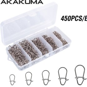 Resim 450 adet Paslanmaz Çelik Balıkçılık Döner saç tokası - Çift Kilitleme Pivot, Yüksek Tensil 10-39.6 Kg, Yem Bağlama İçin İdeal, Balıkçılık Takımı Aksesuarları | Çift Kilitleme Pivot | Dayanıklı Balıkçılık Ekipmanı, Balıkçılık saç tokası 
