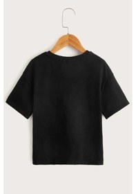 Resim Uyguntarz Çocuk Los Angeles Pamuklu T-shirt Siyah 