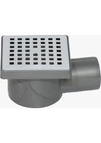 Resim Quantum Dizayn Quantum Yer Süzgeci 10x10 50q Yan Çıkışlı Krom 