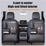 Resim Honeybeeshop Siyah Faux Deri Araba Koltuk Arkası Çok Bölmeli Düzenleyici Çantası Elmas Desenli 