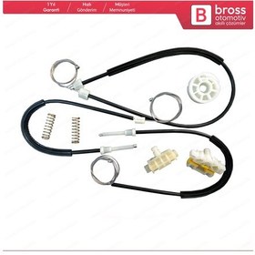 Resim Renault Laguna MK3 2007-2015 5-Kapı İçin Ön Sağ Cam Kriko Seti 