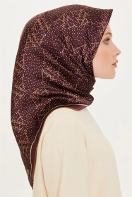 Resim Armine Monogram Desenli Twill Saf İpek Eşarp 9228d 80 Çok Renkli 