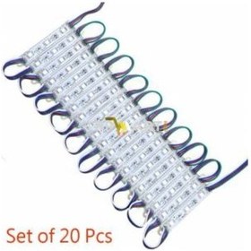 Resim 20 Adet 5050 Çip Rgb Modül Led 12V Modül Led Su Geçirmez 3 Çipli 