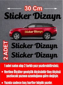 Resim Kişiye Özel Yazı - 2 Adet Isim Soyisim Yazı - Araba - Oto - Araç -motosiklet - Karavan Sticker Etiket 02515 30 Cm 