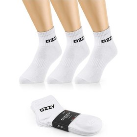 Resim 3 Çift Kısa Konçlu Tenis Spor Çorabı Beyaz Paket Beyaz 