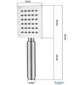 Resim T-may Sart Eko Mafsallı Duş Seti Üst Takımı Krom 